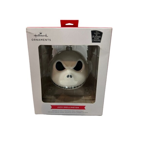 Hallmark Nightmare Before Christmas Jack Skellington Large Glass Ornament - Picture 1 of 3